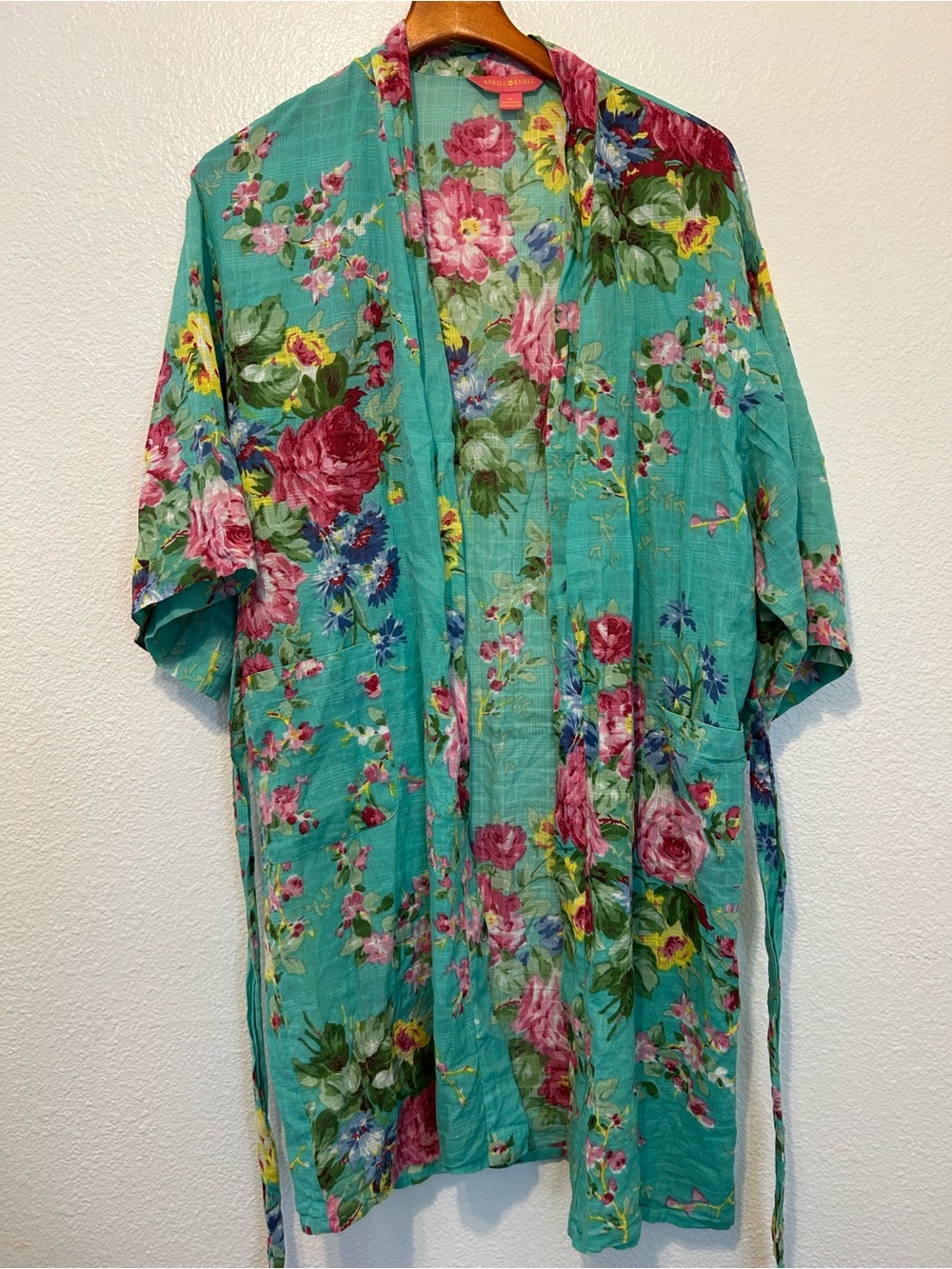 April Cornell Orchid Study Kimono Jade Size M/L